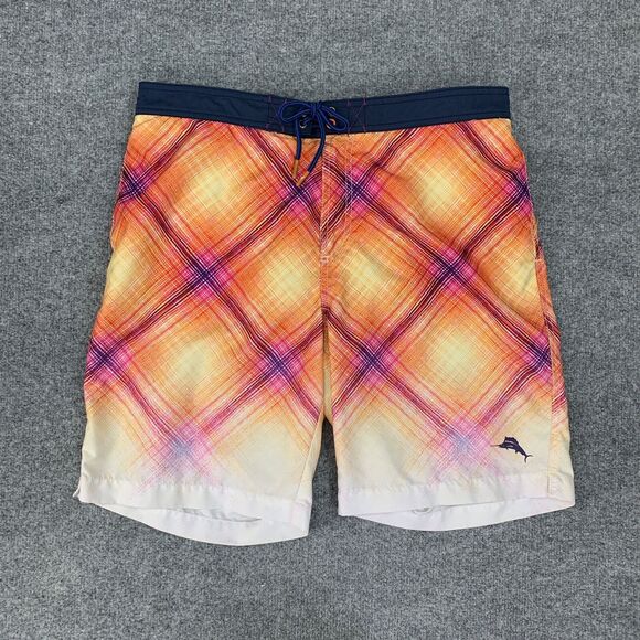Tommy Bahama Beach Shorts Mens Large Brief Lined Live The Island Life Swim Trunk - Picture 2 of 12